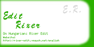 edit rixer business card